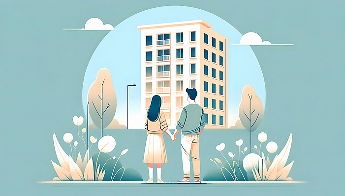 JPG 전신 나무 여자 남자 행복 일러스트 신혼부부 부동산 아파트 성인 두명 손잡기 풀 내집마련 민트색 성인만 주택청약 청약 국내일러스트 AI일러스트 AI콘텐츠 식물 부부 감정 컬러 모션 주택 사람 경제 재산 신혼 파일형식