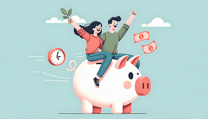 JPG 여자 남자 허리손 일러스트 신혼부부 부동산 주택 성인 두명 손들기 저축 돼지저금통 승차 내집마련 성인만 주택청약 청약 국내일러스트 AI일러스트 AI콘텐츠 부부 포즈 모션 사람 건물 금융 경제 저금통 재산 신혼 파일형식