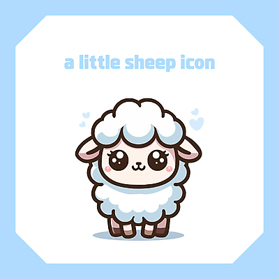 한마리 응시 동물캐릭터 하늘색 일러스트 사람없음 귀여움 양 양캐릭터 일러캐릭터 AI파일 동물 캐릭터 1 시선 컨셉 포유류 파란색 파일형식 벡터