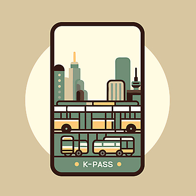 일러스트 버스 대중교통 빌딩 사람없음 스마트폰 도시풍경 디지털 카키색 모바일앱 국내일러스트 AI파일 육상교통 교통수단 컬러 풍경 건물 핸드폰 스마트기기 도시 파일형식 벡터