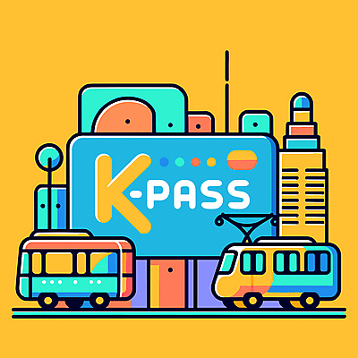 선 교통 일러스트 대중교통 사람없음 도시풍경 노란색 디지털 카드 도심 어플리케이션 랜드마크 트램 국내일러스트 AI파일 교통수단 컬러 풍경 도시 파일형식 벡터