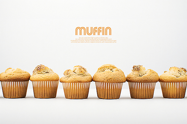 PSD 편집이미지 음식 디저트 사람없음 달콤 일렬 머핀 카피스페이스 이미지편집 빵 공백 맛 파일형식