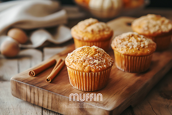 PSD 편집이미지 음식 디저트 사람없음 달콤 천 머핀 나무도마 시나몬스틱 이미지편집 빵 도마 목재 직물 맛 시나몬 파일형식