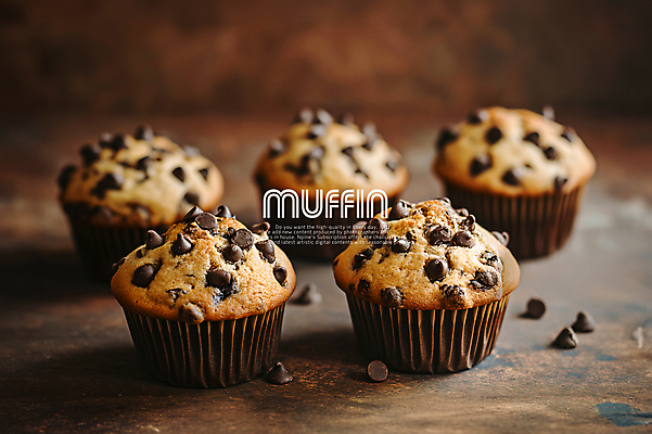 PSD 편집이미지 음식 디저트 사람없음 초콜릿 달콤 머핀 초코칩 초콜릿머핀 이미지편집 빵 맛 파일형식