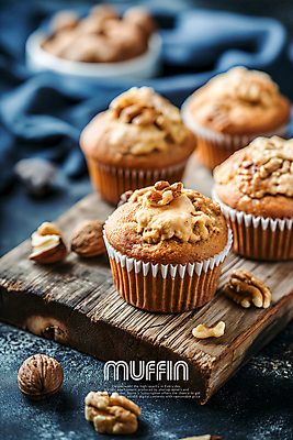PSD 편집이미지 음식 디저트 사람없음 목재 달콤 천 호두 머핀 나무도마 이미지편집 나무 빵 재료 도마 견과류 직물 맛 파일형식