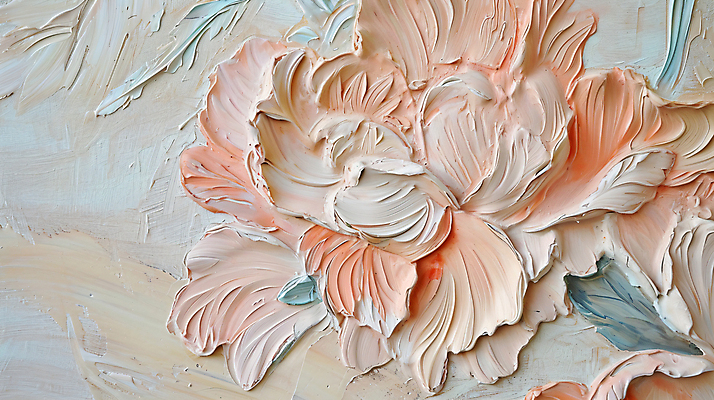 JPG 편집이미지 꽃 백그라운드 페인팅 사람없음 물감 화려 질감 유화 편집실사 AI포토 AI콘텐츠 식물 컨셉 미술 미술도구 CG 파일형식