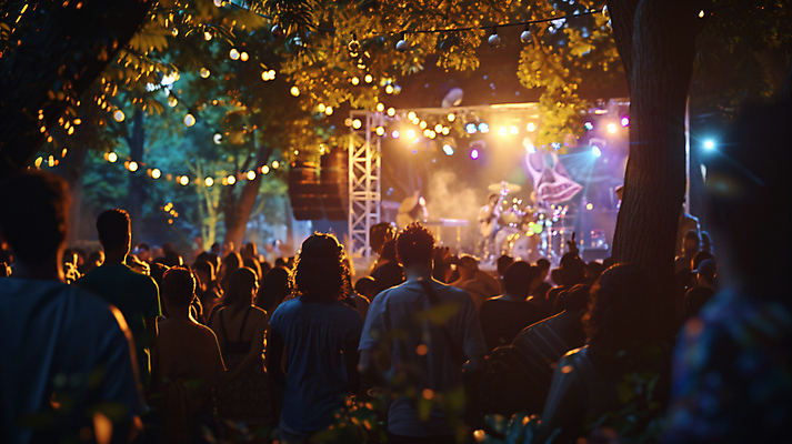 JPG 편집이미지 음악 여러명 빛 어둠 콘서트 공연 무대 군중 디지털합성 재즈 음악축제 편집실사 AI인물포토 AI콘텐츠 다수 문화예술 사람 이벤트 축제 CG 파일형식 AI포토