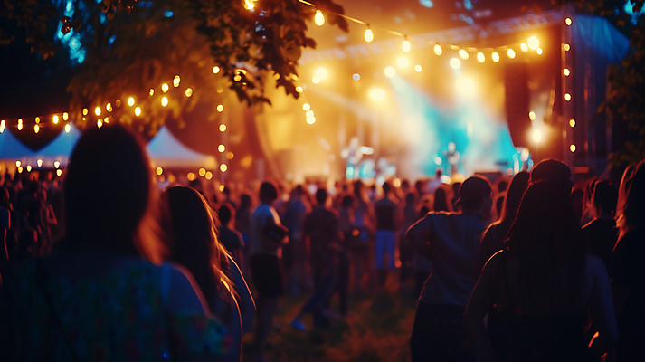 JPG 편집이미지 음악 전구 여러명 빛 어둠 콘서트 공연 무대 군중 디지털합성 재즈 음악축제 편집실사 AI인물포토 AI콘텐츠 다수 문화예술 사람 이벤트 축제 CG 파일형식 AI포토