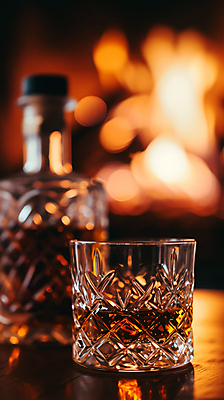 JPG 편집이미지 잔 사람없음 갈색 병 디지털합성 보케 양주 위스키 편집실사 AI포토 AI콘텐츠 식기 컬러 주류 CG 파일형식