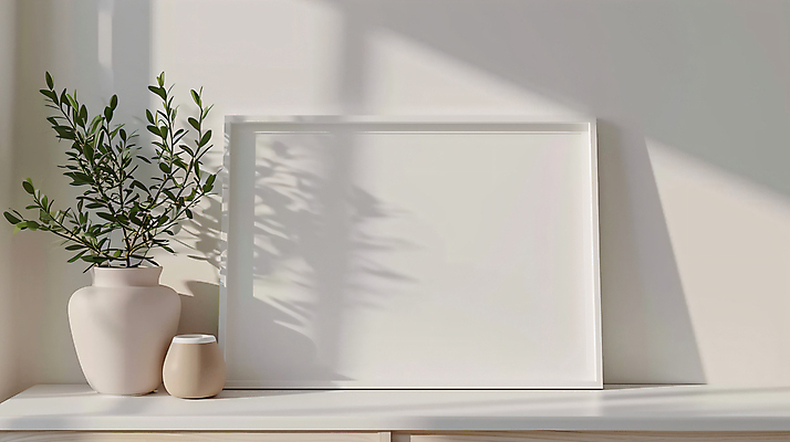 JPG 편집 편집이미지 화초 액자 선반 프레임 그림자 사람없음 인테리어 꽃병 공간 흰색 분위기 모던 합성 심플 편집실사 AI포토 AI콘텐츠 식물 디자인 꽃 컬러 가구 컨셉 CG 파일형식