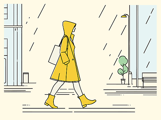 전신 나무 여자 화분 화초 가로등 가방 일러스트 거리 장화 한명 성인 노란색 걷기 비 라인아트 주머니손 우비 성인여자한명만 국내일러스트 AI파일 자연요소 식물 1 잡화 옷 공공시설 선 컬러 신발 모션 날씨 사람 여자한명만 성인여자만 파일형식 벡터