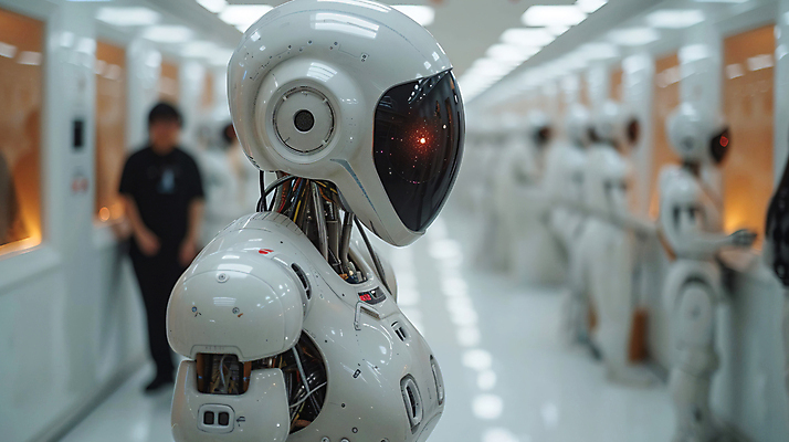 JPG 편집이미지 사람없음 사무실 업무 스마트 로봇 산업화 자동화 휴머노이드 AI_인공지능 이미지편집 편집실사 AI컴퓨터그래픽 AI콘텐츠 컨셉 비즈니스 작업 CG 파일형식