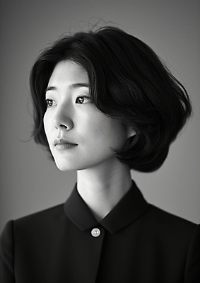 JPG 편집이미지 여자 비즈니스 흑백 한명 정장 상반신 성인 비즈니스우먼 프로필 의료성형뷰티 성인여자한명만 편집실사 AI인물포토 AI콘텐츠 1 옷 촬영기법 사람 직장인 CG 여자한명만 성인여자만 파일형식 AI포토