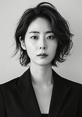 JPG 편집이미지 응시 여자 비즈니스 흑백 한명 정장 상반신 성인 비즈니스우먼 프로필 의료성형뷰티 성인여자한명만 편집실사 AI인물포토 AI콘텐츠 1 시선 옷 촬영기법 사람 직장인 CG 여자한명만 성인여자만 파일형식 AI포토