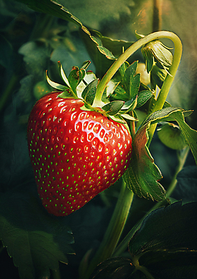 JPG 편집이미지 잎 과일 딸기 사람없음 빨간색 농작물 농장 달콤 편집실사 AI포토 AI콘텐츠 식물 컬러 농업 맛 CG 파일형식