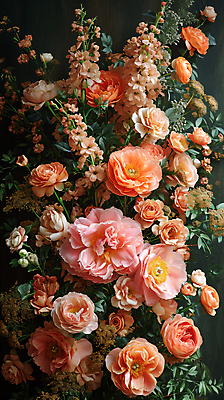 JPG 편집이미지 꽃 분홍색 취미 사람없음 컬러풀 분위기 꽃꽂이 편집실사 AI포토 AI콘텐츠 식물 컬러 컨셉 CG 원예 파일형식