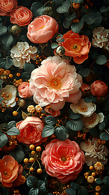 JPG 편집이미지 꽃 분홍색 취미 사람없음 컬러풀 분위기 꽃꽂이 편집실사 AI포토 AI콘텐츠 식물 컬러 컨셉 CG 원예 파일형식