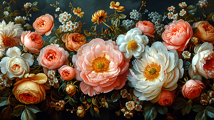 JPG 편집이미지 꽃 분홍색 취미 사람없음 컬러풀 분위기 꽃꽂이 편집실사 AI포토 AI콘텐츠 식물 컬러 컨셉 CG 원예 파일형식