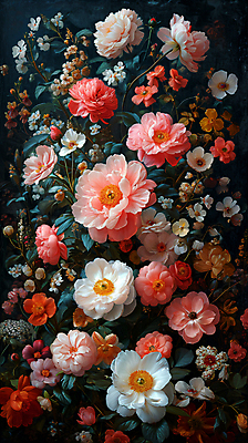 JPG 편집이미지 꽃 분홍색 취미 사람없음 컬러풀 분위기 꽃꽂이 편집실사 AI포토 AI콘텐츠 식물 컬러 컨셉 CG 원예 파일형식