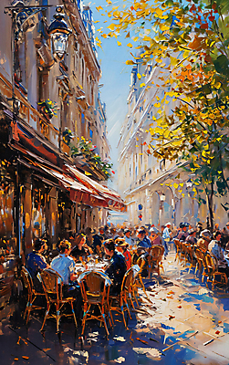 JPG 나무 편집이미지 유럽 여유 가로등 거리 앉기 풍경 여러명 상점 분위기 유화 이미지편집 편집실사 식물 공공시설 감정 나라 다수 컨셉 모션 미술 사람 CG 파일형식