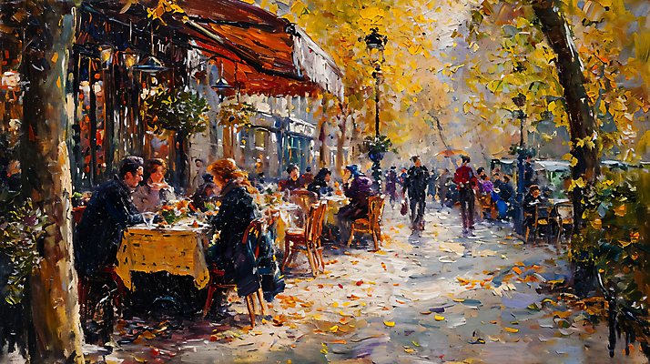 JPG 나무 편집이미지 유럽 여유 낙엽 가로등 거리 풍경 여러명 상점 분위기 유화 이미지편집 편집실사 식물 공공시설 감정 나라 다수 컨셉 잎 미술 사람 CG 파일형식