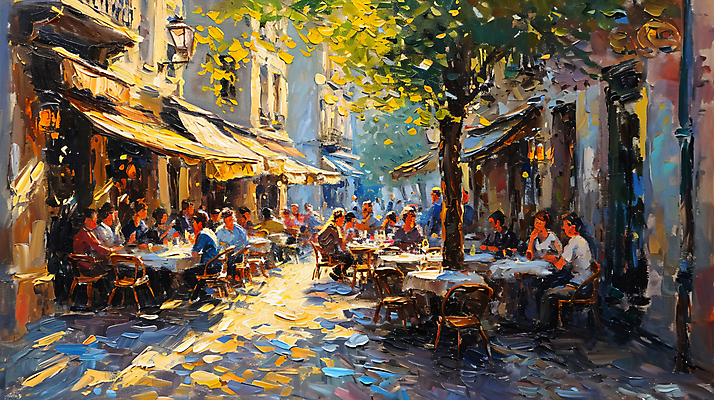 JPG 나무 편집이미지 유럽 여유 아침 거리 풍경 여러명 햇빛 상점 분위기 유화 이미지편집 편집실사 주간 식물 감정 나라 다수 컨셉 미술 사람 태양 CG 파일형식