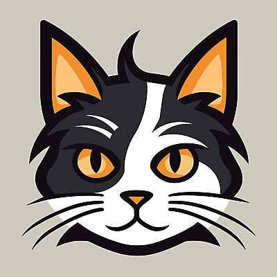 한마리 일러스트 사람없음 고양이 회색 심볼 국내일러스트 AI파일 1 컬러 포유류 반려동물 파일형식 벡터