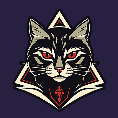 한마리 일러스트 사람없음 고양이 남색 심볼 국내일러스트 AI파일 1 컬러 포유류 반려동물 파일형식 벡터