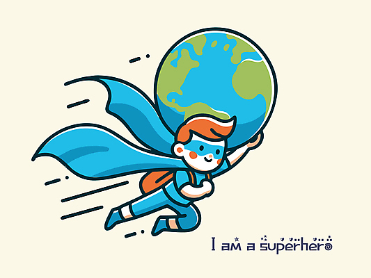 전신 남자 지구 어린이 일러스트 한명 들기 소년 자연보호 환경 그린캠페인 비행 보호 망토 영웅 소년한명만 국내일러스트 AI파일 1 캠페인 컨셉 모션 자연 사람 남자한명만 소년만 파일형식 벡터