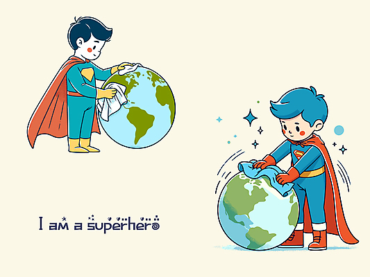 전신 남자 지구 어린이 일러스트 한명 소년 자연보호 환경 그린캠페인 깨끗함 보호 청소 걸레 닦기 소년한명만 국내일러스트 AI파일 1 캠페인 컨셉 모션 자연 사람 청소도구 남자한명만 소년만 파일형식 벡터