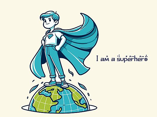 전신 남자 지구 어린이 허리손 일러스트 한명 서기 소년 자연보호 환경 그린캠페인 자신감 보호 망토 영웅 소년한명만 국내일러스트 AI파일 1 감정 캠페인 포즈 컨셉 모션 자연 사람 남자한명만 소년만 파일형식 벡터