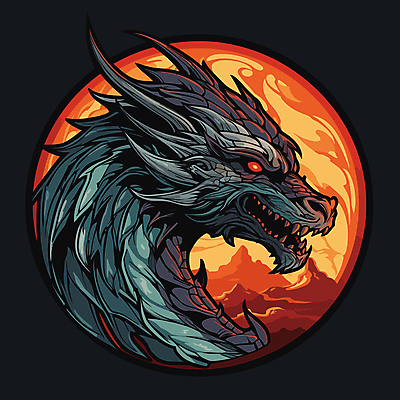 한마리 일러스트 사람없음 용 심볼 드래곤 국내일러스트 AI파일 1 파일형식 벡터