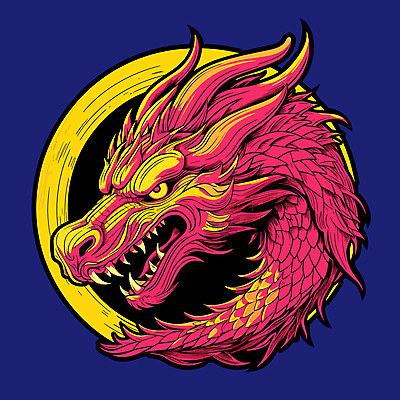 한마리 일러스트 사람없음 용 심볼 드래곤 국내일러스트 AI파일 1 파일형식 벡터