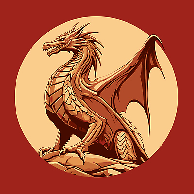 한마리 일러스트 사람없음 용 심볼 드래곤 국내일러스트 AI파일 1 파일형식 벡터