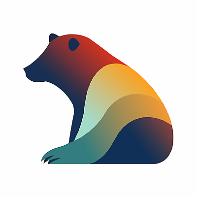 일러스트 곰 추상 사람없음 컬러풀 심볼 국내일러스트 AI파일 동물 컬러 무늬 포유류 파일형식 벡터