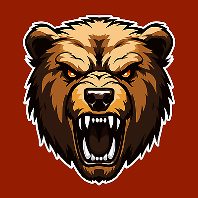 얼굴 일러스트 곰 사람없음 갈색 심볼 포효 국내일러스트 AI파일 동물 컬러 포유류 신체부위 외침 파일형식 벡터