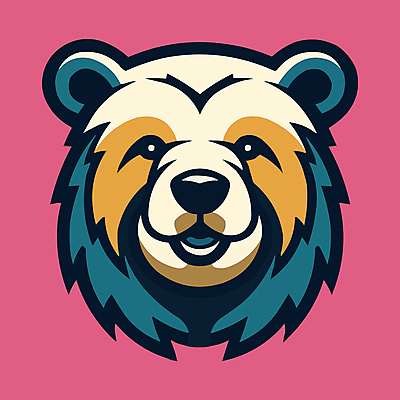 얼굴 분홍색 일러스트 곰 사람없음 심볼 국내일러스트 AI파일 동물 컬러 포유류 신체부위 파일형식 벡터