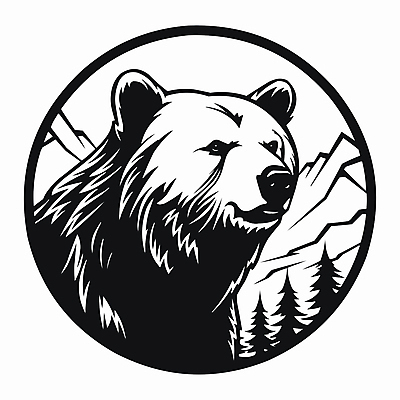 나무 얼굴 일러스트 곰 산 사람없음 검은색 심볼 라인아트 국내일러스트 AI파일 식물 동물 선 컬러 포유류 신체부위 파일형식 벡터