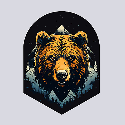 나무 얼굴 일러스트 곰 산 사람없음 심볼 국내일러스트 AI파일 식물 동물 포유류 신체부위 파일형식 벡터