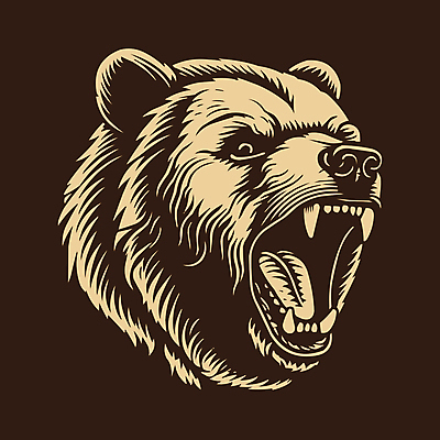 얼굴 일러스트 곰 사람없음 갈색 심볼 포효 국내일러스트 AI파일 동물 컬러 포유류 신체부위 외침 파일형식 벡터
