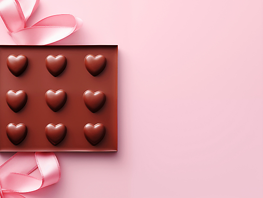 JPG 편집이미지 리본 분홍색 발렌타인데이 사랑 사람없음 3D 귀여움 초콜릿 하트 달콤 입체 디지털합성 일렬 연애 카피스페이스 편집3D AI포토 AI콘텐츠 모양 감정 컬러 컨셉 데이이벤트 디저트 공백 맛 파일형식