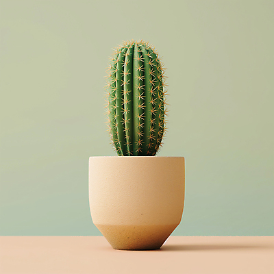 JPG 편집이미지 화분 선인장 사람없음 가시 디지털합성 편집소스 미니멀 편집실사 AI포토 AI콘텐츠 식물 CG 파일형식