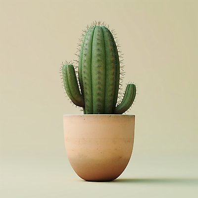 JPG 편집이미지 화분 선인장 사람없음 가시 디지털합성 편집소스 미니멀 편집실사 AI포토 AI콘텐츠 식물 CG 파일형식