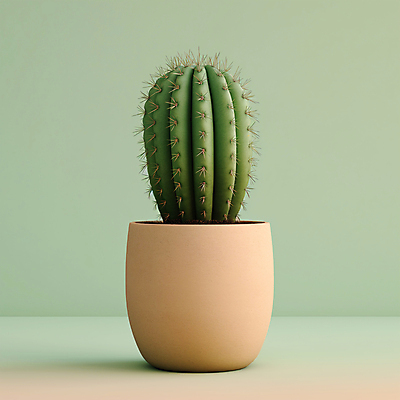 JPG 편집이미지 화분 선인장 사람없음 가시 디지털합성 편집소스 미니멀 편집실사 AI포토 AI콘텐츠 식물 CG 파일형식