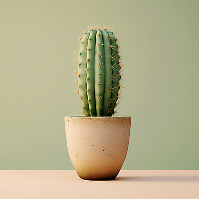 JPG 편집이미지 화분 선인장 사람없음 가시 디지털합성 편집소스 미니멀 편집실사 AI포토 AI콘텐츠 식물 CG 파일형식