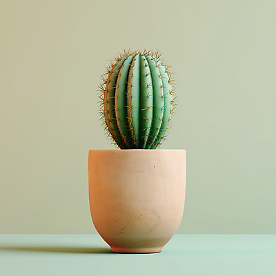 JPG 편집이미지 화분 선인장 사람없음 가시 디지털합성 편집소스 미니멀 편집실사 AI포토 AI콘텐츠 식물 CG 파일형식