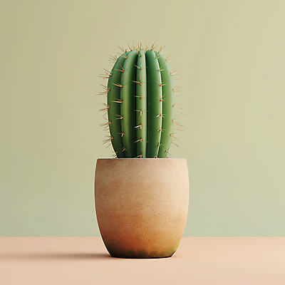 JPG 편집이미지 화분 선인장 사람없음 가시 디지털합성 베이지색 편집소스 미니멀 편집실사 AI포토 AI콘텐츠 식물 컬러 CG 파일형식