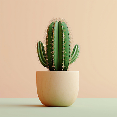 JPG 편집이미지 화분 선인장 사람없음 가시 디지털합성 베이지색 편집소스 미니멀 편집실사 AI포토 AI콘텐츠 식물 컬러 CG 파일형식