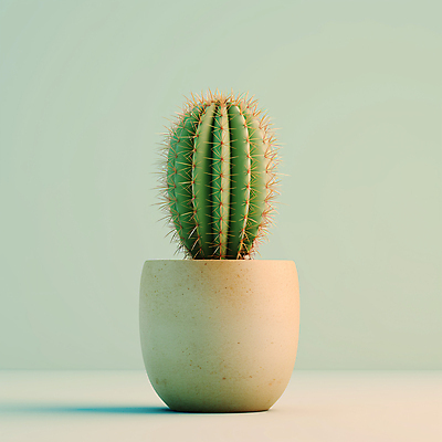 JPG 편집이미지 화분 선인장 사람없음 가시 디지털합성 편집소스 미니멀 편집실사 AI포토 AI콘텐츠 식물 CG 파일형식