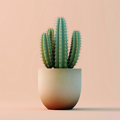 JPG 편집이미지 화분 선인장 사람없음 가시 디지털합성 베이지색 편집소스 미니멀 편집실사 AI포토 AI콘텐츠 식물 컬러 CG 파일형식